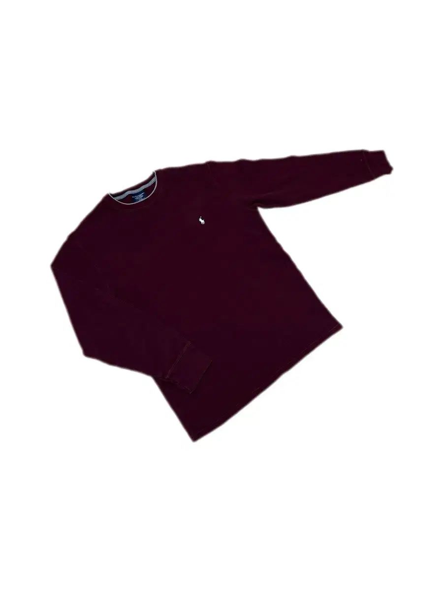 ポロラルフローレン スリップウェア バーガンディ 白 ポニー ニット