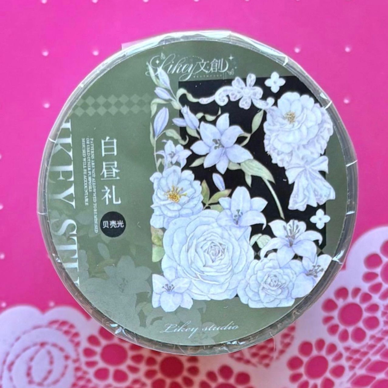 贝壳光 森夜童话 7cm×10m 100cm/loop 海外マスキングテープ テープ