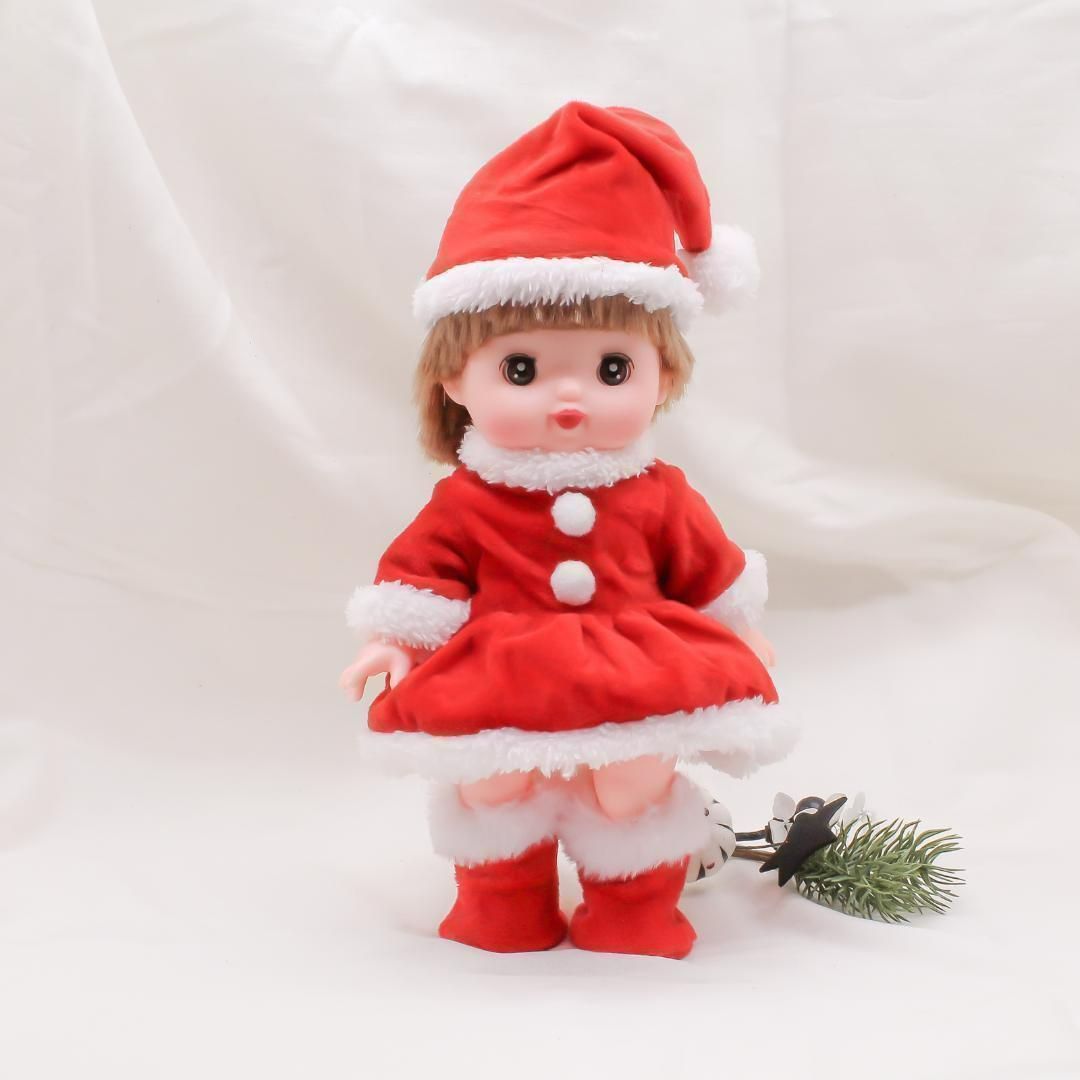 メルちゃん服 ソランちゃん服 クリスマス サンタ服 ブーツ付き 3点