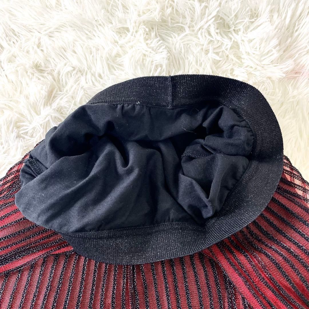 ロゴプリント チュールロングスカート