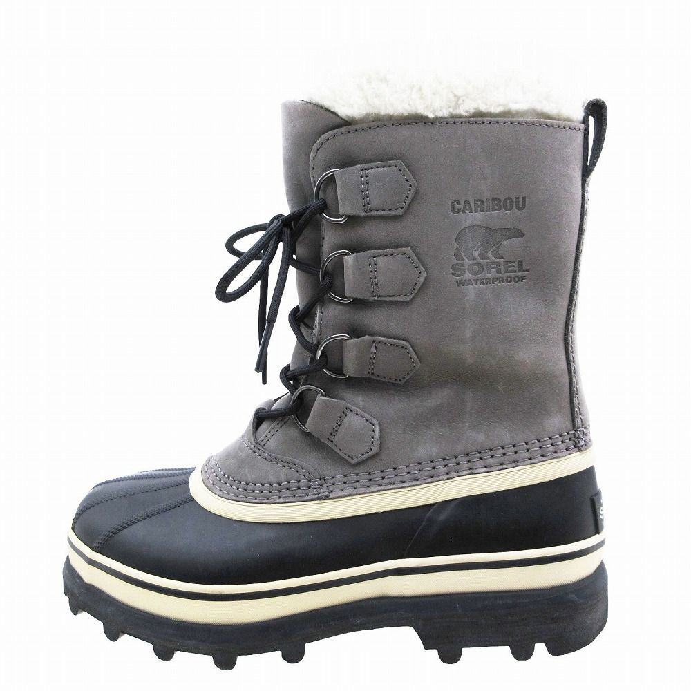 ソレル SOREL CARIBOU SHALE STONE カリブー ウィンターブーツ スノーブーツ アウトドア 靴 25cm グレー メンズ レディース