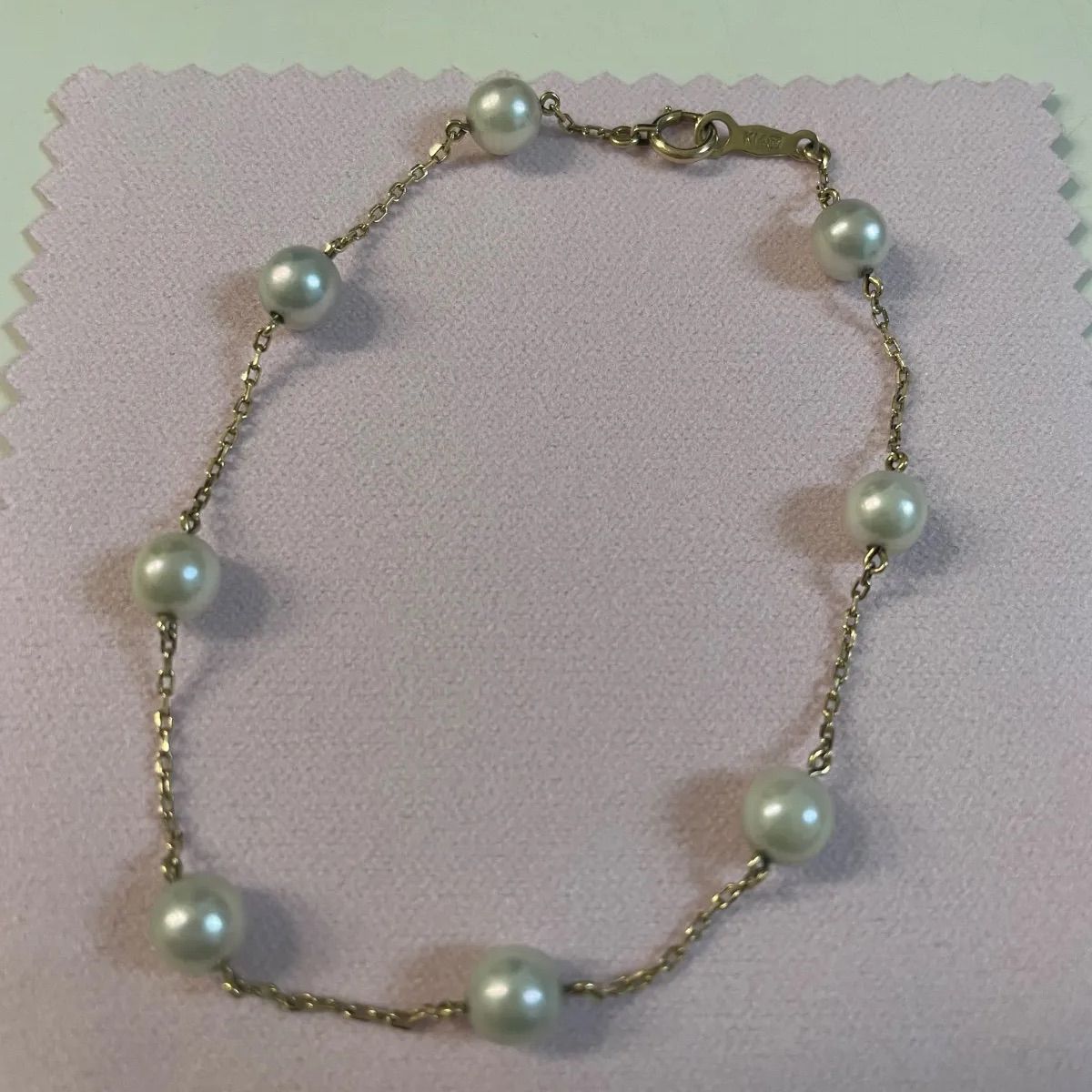 鑑定証明付 ミキモト K14 ブレスレット