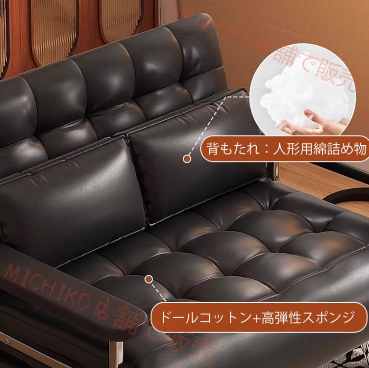 ソファーベッド 折りたたみソファーベッド 3way 背もたれのアームレストは90°～180°に調節 リクライニング 一人暮らし ロータイプ カウチスタイル リビングルーム 書斎 オフィスのソファに適して抱き枕付き NEXPOTALLINN_EU