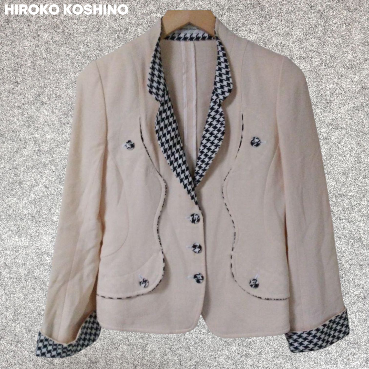 HIROKO KOSHINO セレモニー テーラードジャケット チェック柄 Mサイズ 