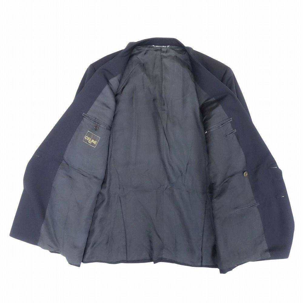 CELINE セリーヌ 金ボタン 紺ブレ ダブル テーラード ジャケット