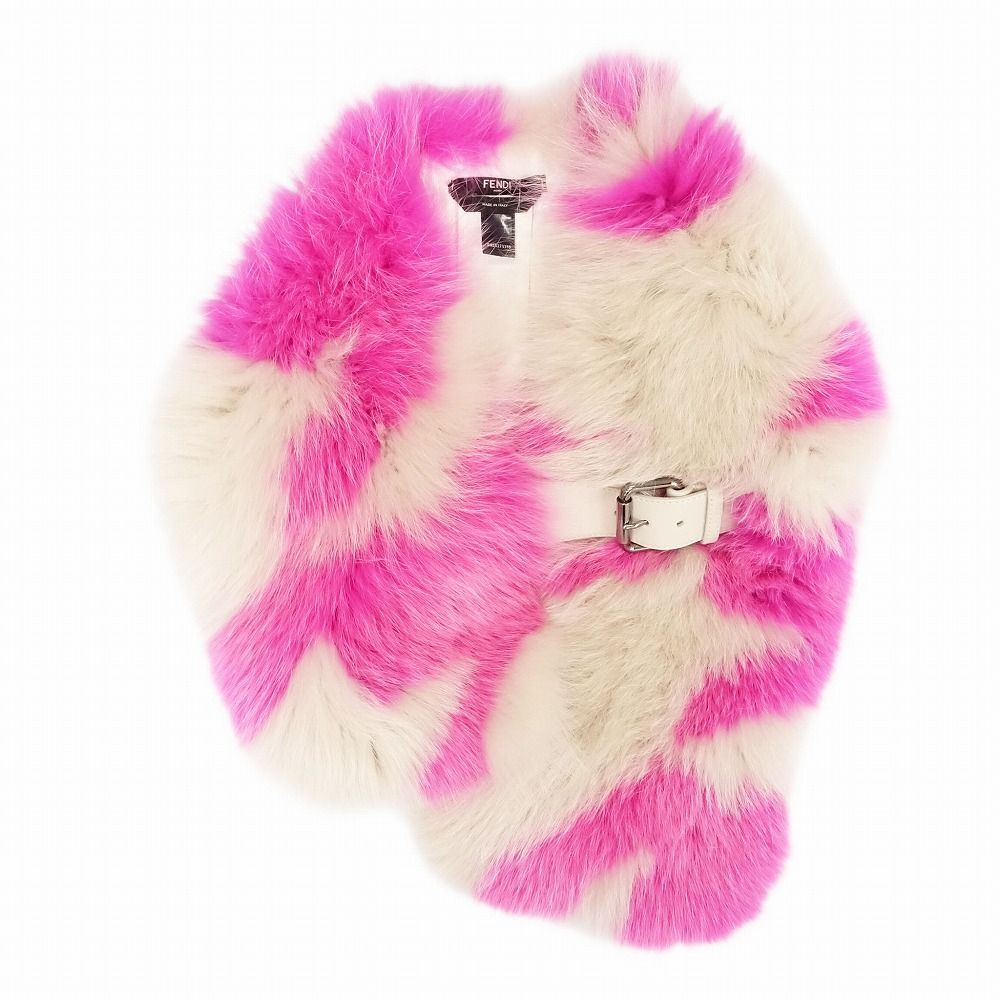 FENDI フェンディ バイカラー フォックスファー 毛皮 ティペット