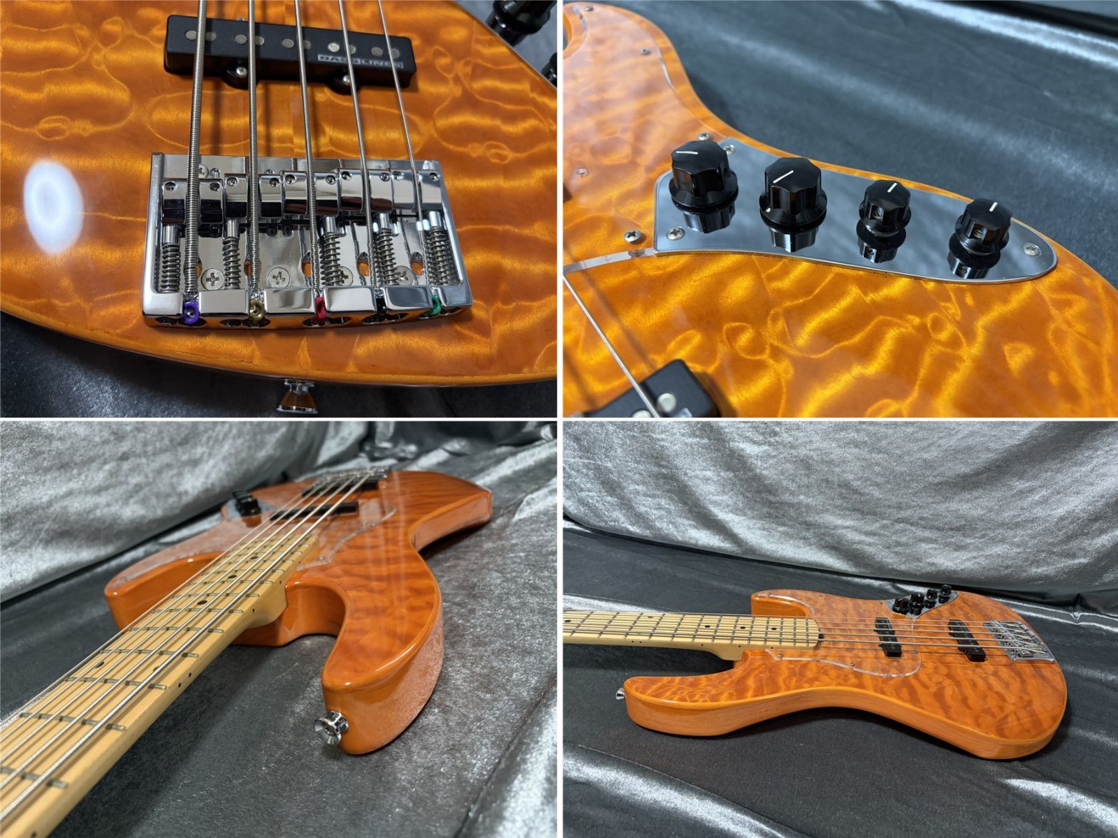 美品 EDWARDS E-AM-145QM エドワーズ 5弦モデル セイモアダンカンPU