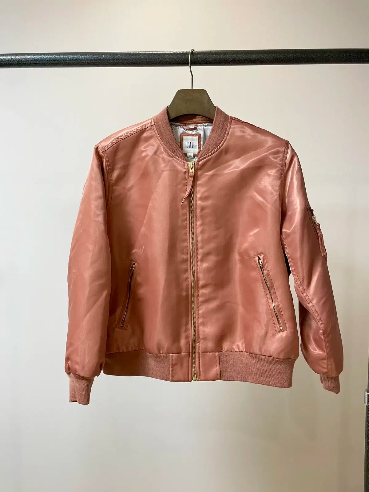 L Gap ギャップ プリマロフト ピンク ma1 ブルゾン ジャケット