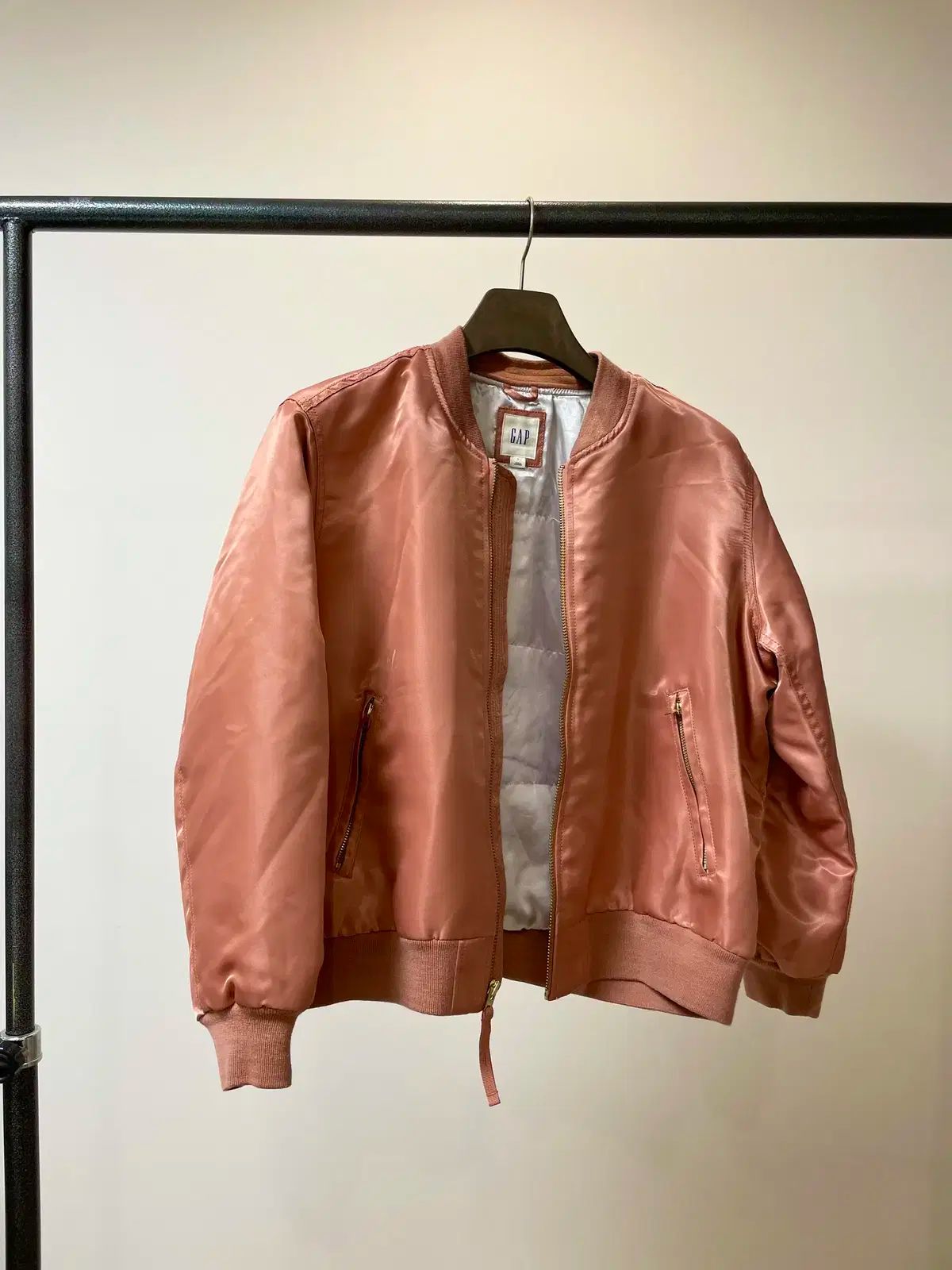 L Gap ギャップ プリマロフト ピンク ma1 ブルゾン ジャケット