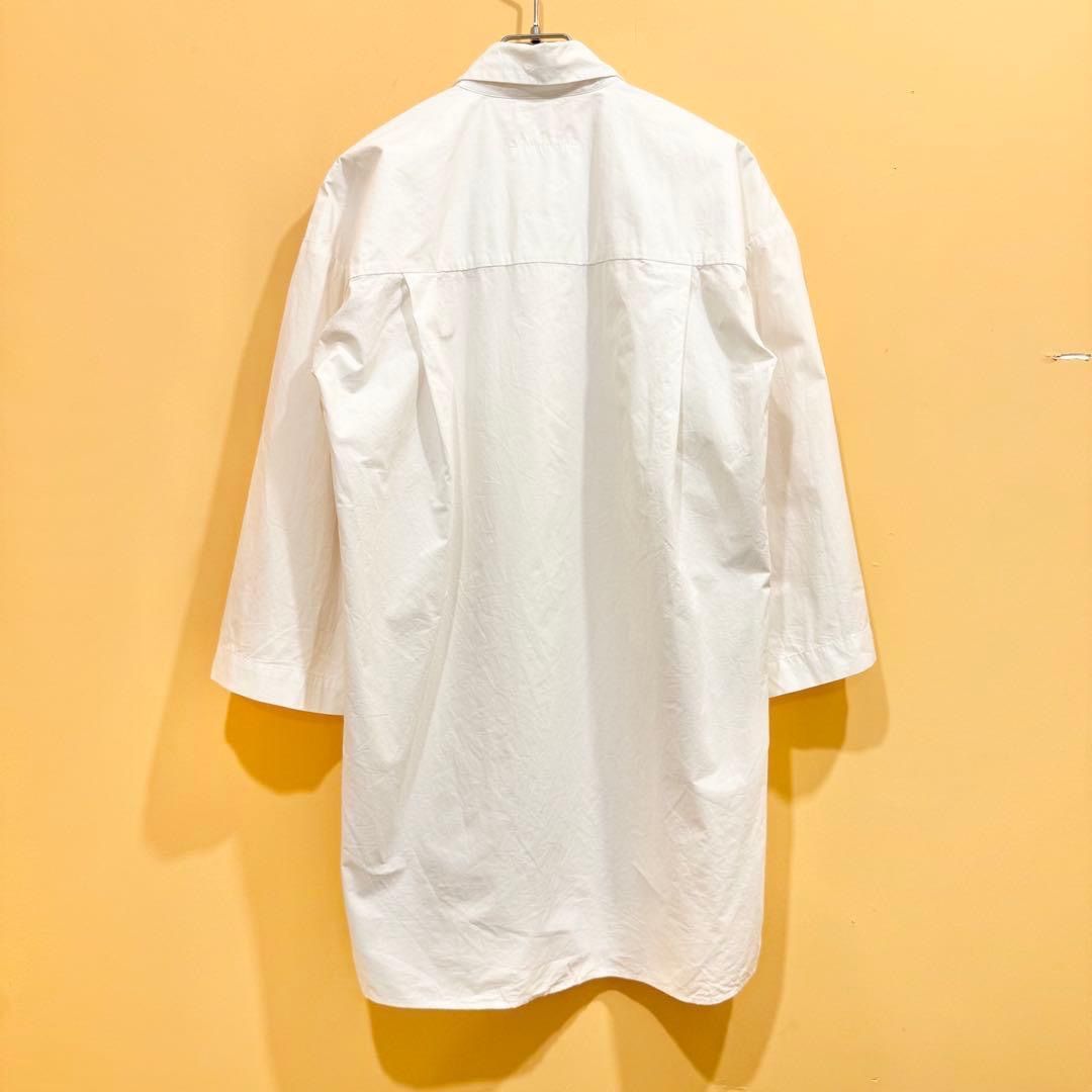 MM 6 七分丈シャツ 袖テープ ホワイト 40 イタリア製