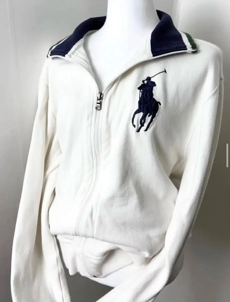 POLO RALPH LAUREN ホワイト ビックポニー ジップアップ 本文必読