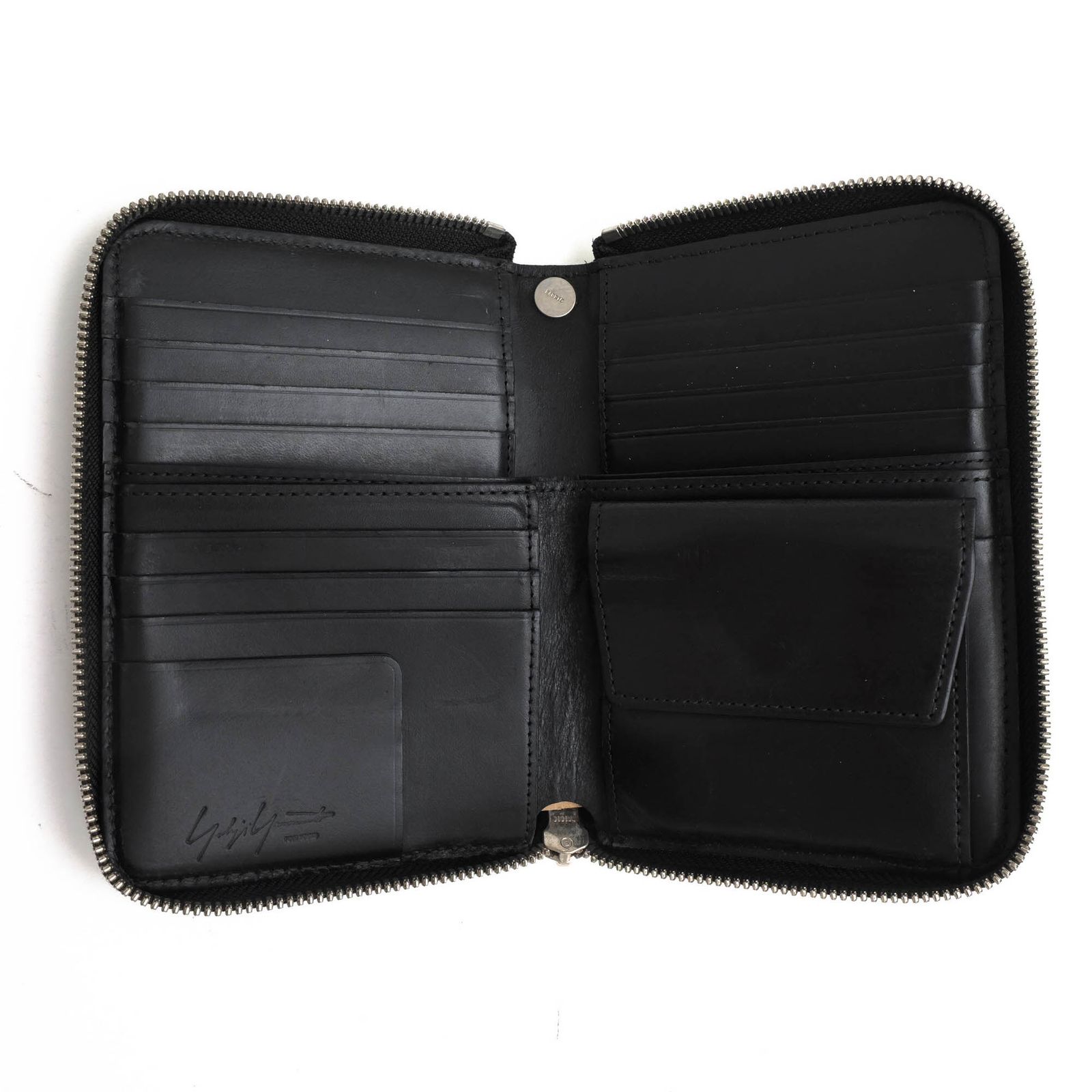 【美品】YOHJI YAMAMOTO POUR HOMME 長財布　牛革　レザー ヨウジヤマモト／YOHJI YAMAMOTO 長財布 財布 ウォレット メンズ 男性