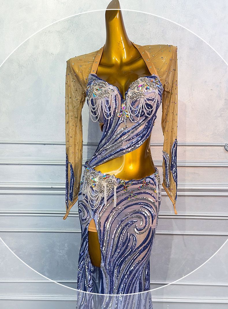 ステージドレス 長袖ブラトップ