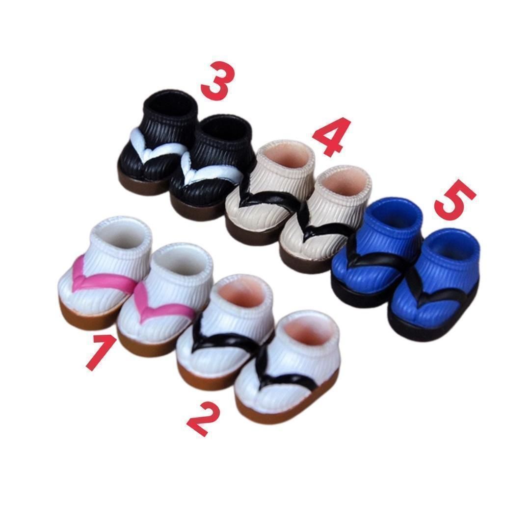 オビツ11靴 下駄 草履 ねんどろいどどーる ミディブライス 白色 黒色