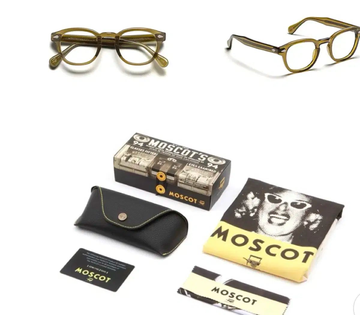 MOSCOT モスコット レムトッシュ オリーブ ブラウン 46 ブルーライト レンズ