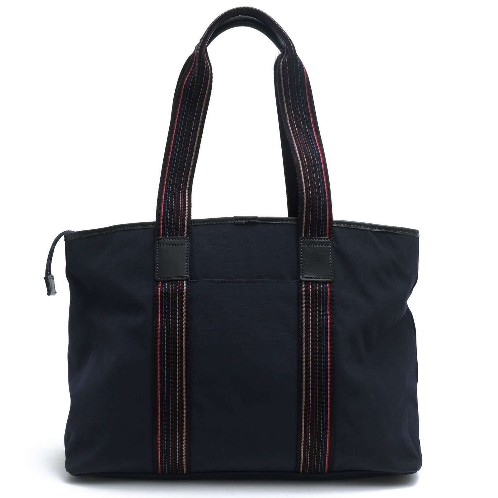 ポールスミス Paul Smith バッグ トートバッグ 鞄 ハンドバッグ メンズ 男性 男性用 ナイロン レザー 革 本革 ネイビー 紺 R593N SIGNATURE WEBBING TOTE BAG シグネチャーウェビング マルチストライプ 肩掛け ワ
