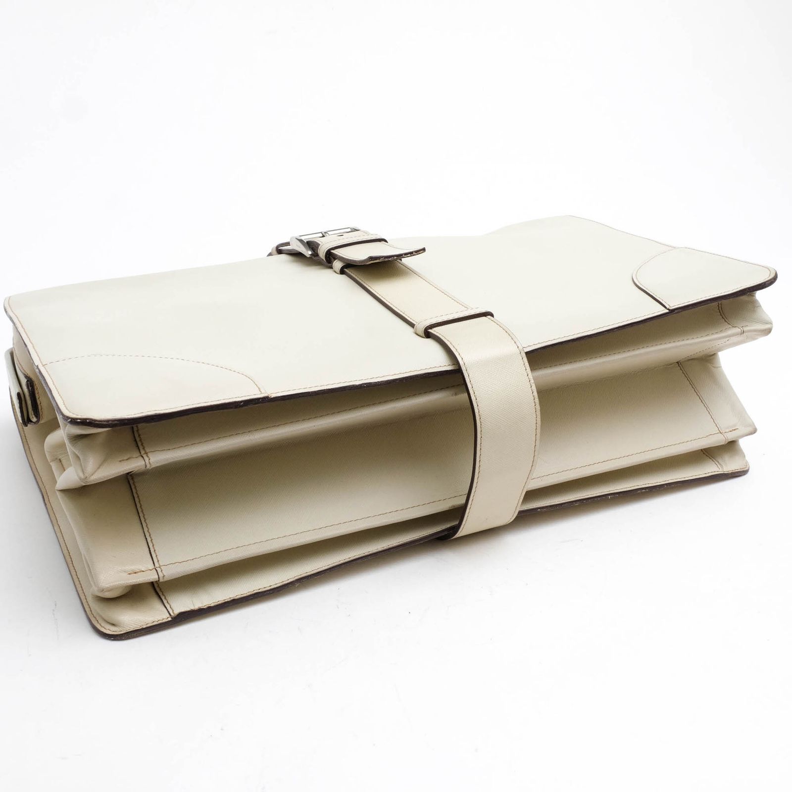 PRADA ビジネスバッグ レザー ホワイト プラダ／PRADA バッグ ブリーフケース ビジネスバッグ 鞄 ビジネス