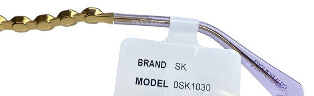  スワロフスキー メガネ 眼鏡 メガネフレーム キャットアイ めがね キャッツアイシェイプ SK 1030 クリスタル パープル ストーン SWAROVSKI 石 ラインストーン ゴールド レディース 女性向け メガネ 小物