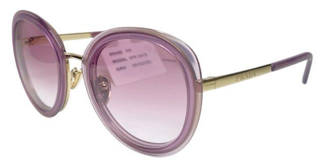 ♥ プラダ サングラス PRADA PR 54YS オーバル パープル レディース メンズ ピンク ゴールド ロゴ SUNGLASSES