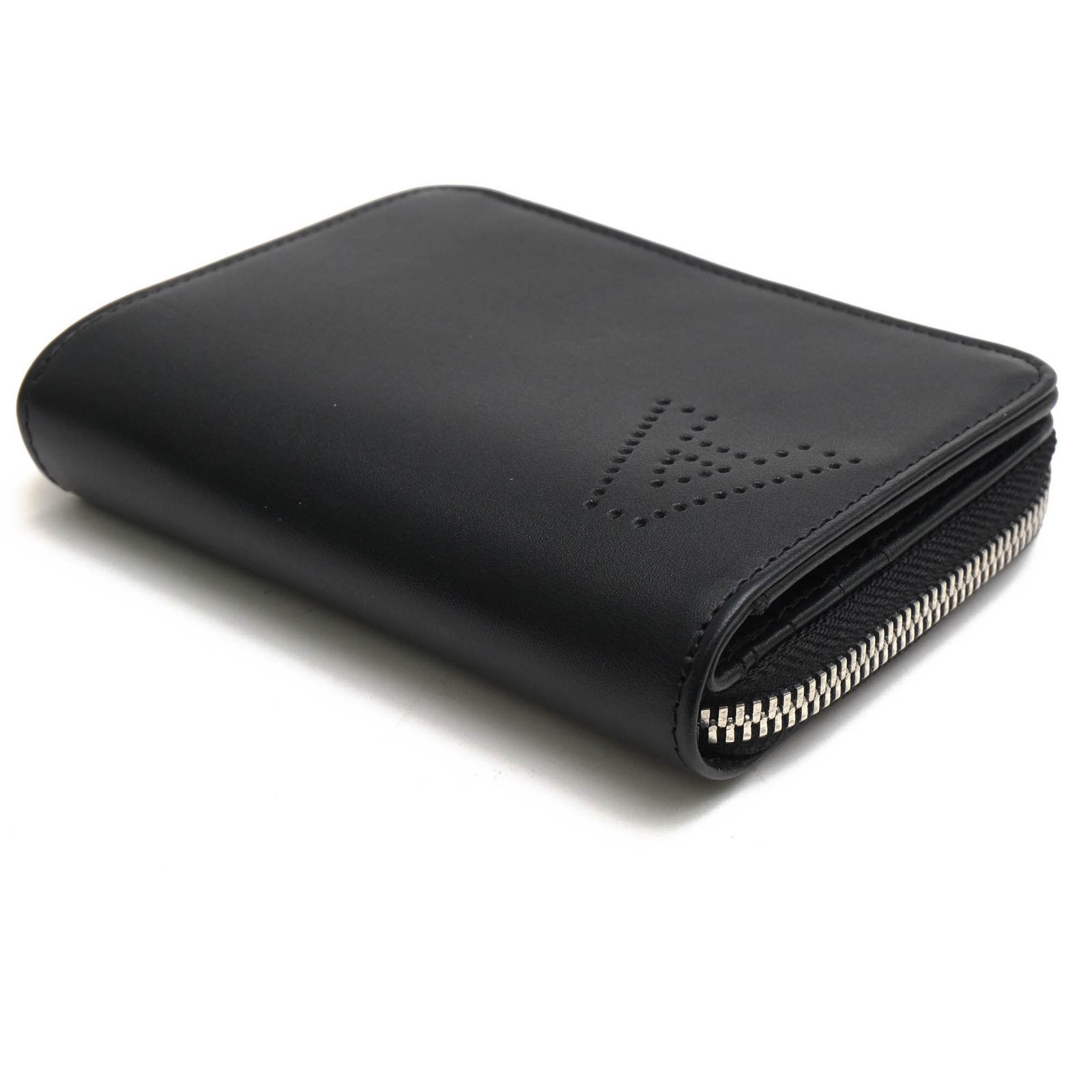  アーペーセー A.P.C. 財布 ウォレット メンズ 男性 男性用 レザー 革 本革 ブラック 黒 PXAWV-H 63496 compact emmanuel logo A NOIR コンパクトウォレット ラウンドジップ ラウンドファスナー 二つ折り 小銭入 二つ折り財布 折り財布