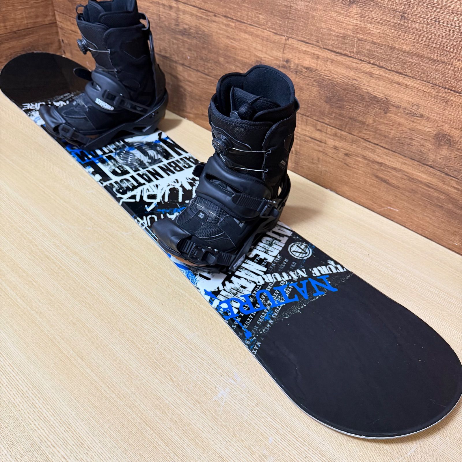 NATURE ネイチャー スノーボード ステップチャイルド バインディング ブーツ DC shoes メンズ 3点セット ボード 153 cm 27