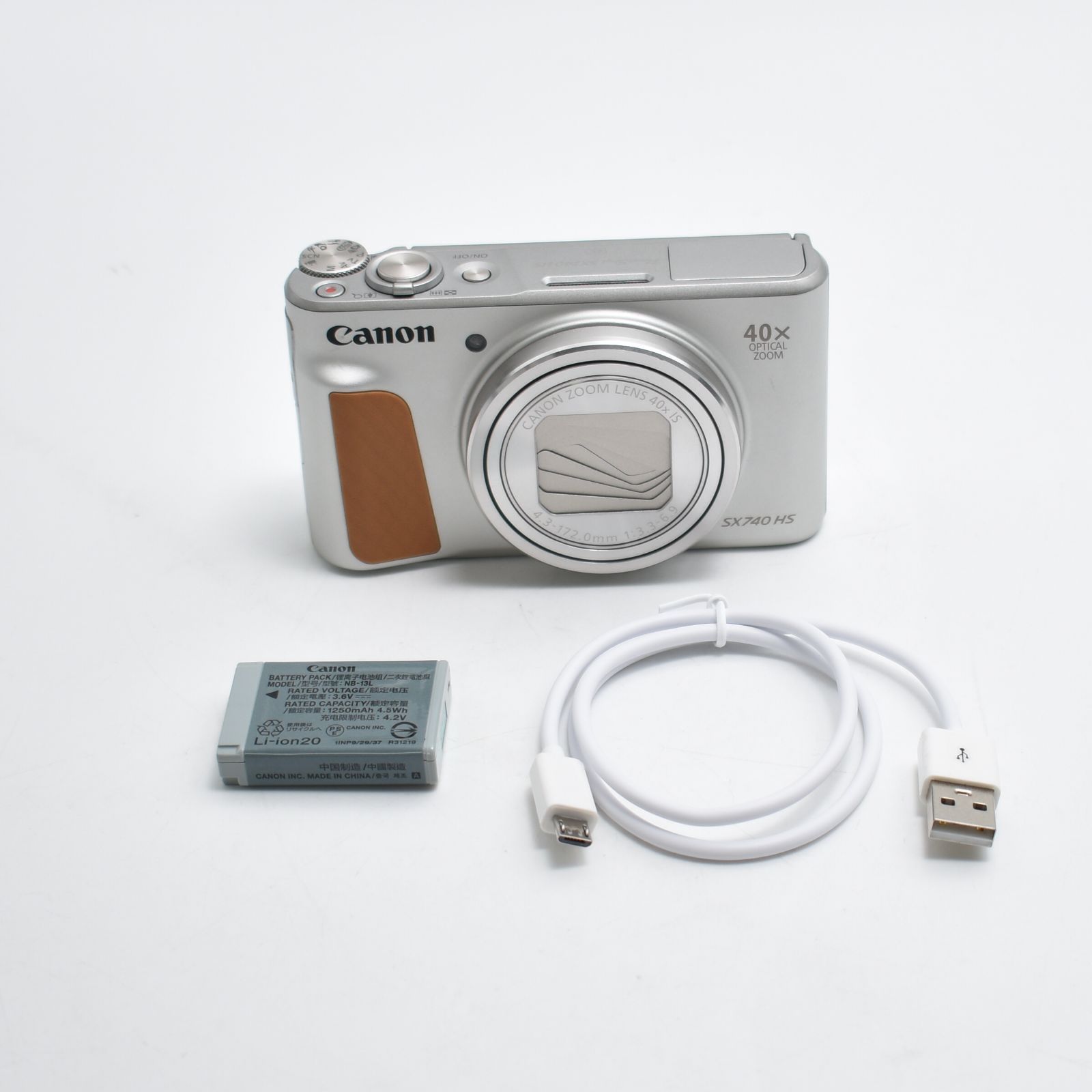 B 10043 Canon コンパクトデジタルカメラ PowerShot SX740 HS シルバー 光学40倍ズーム|4K動画|Wi-Fi対応 PSSX740HSSL