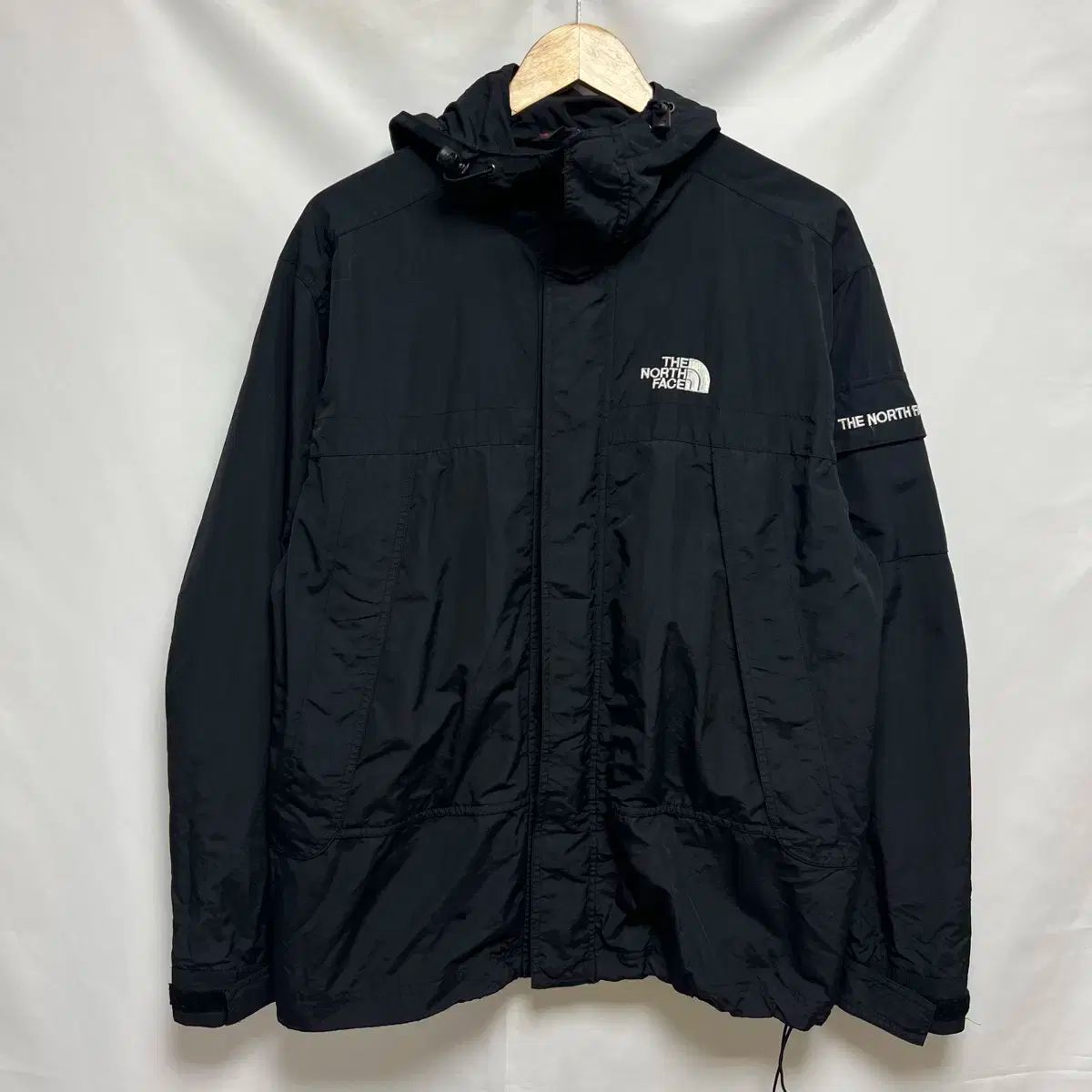 正規品|M THE NORTH FACE ザノースフェイス サイドロゴ ポケット ブラック ウィンドブレーカー