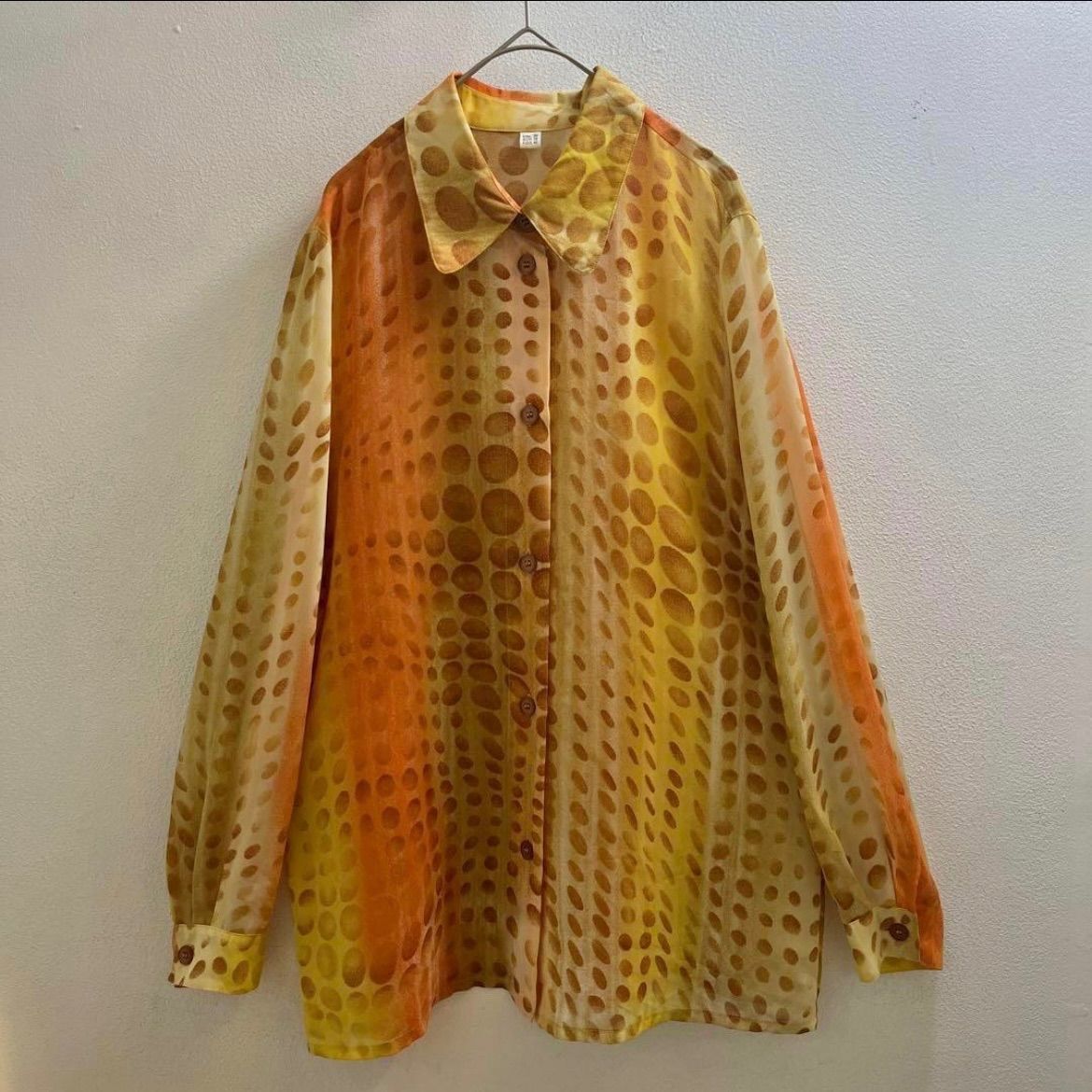 ヨーロッパ 90s ヴィンテージ シアーシャツ ブラウス トップス 