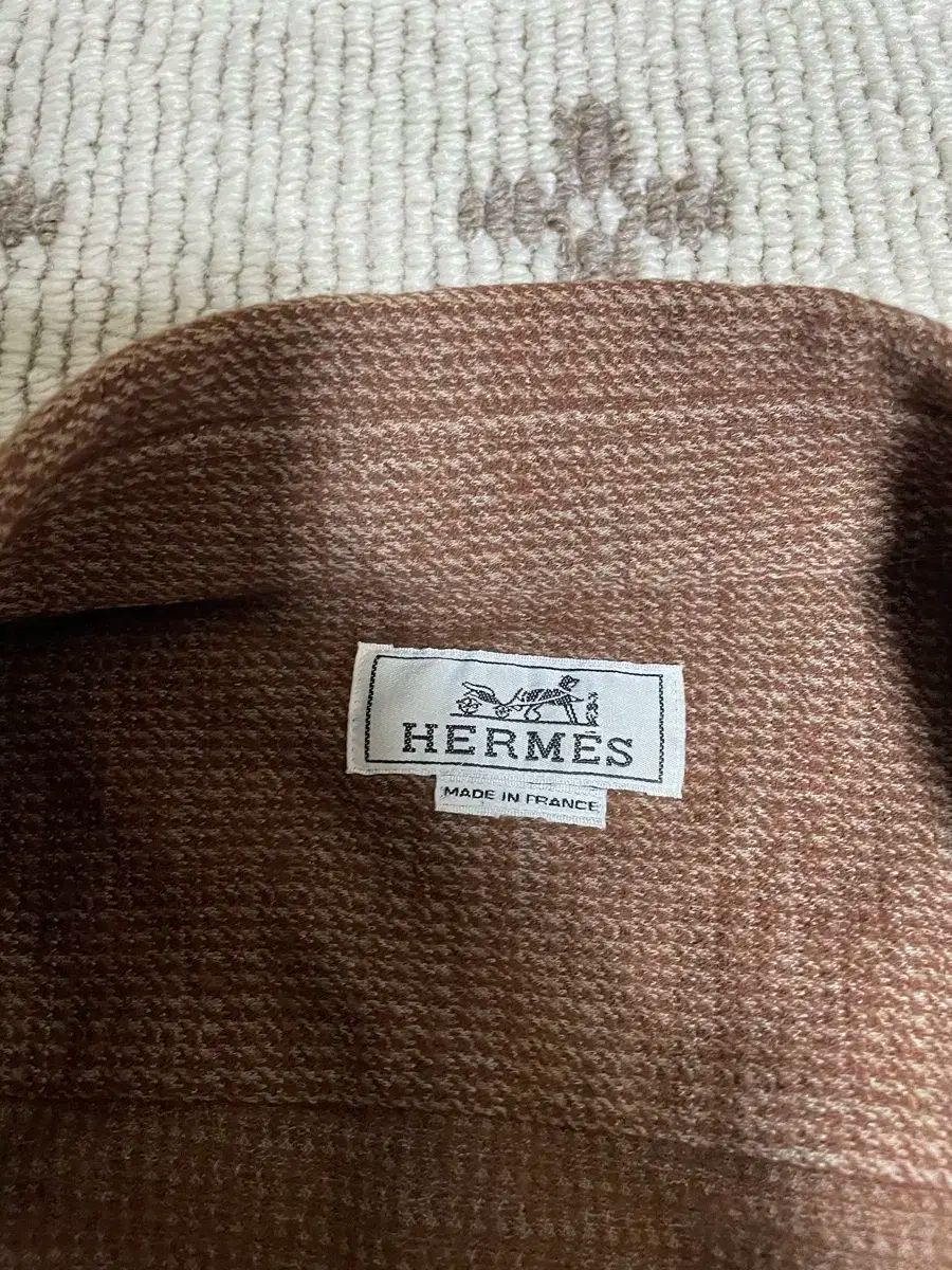 Hermes ブラウン 長袖 シャツ