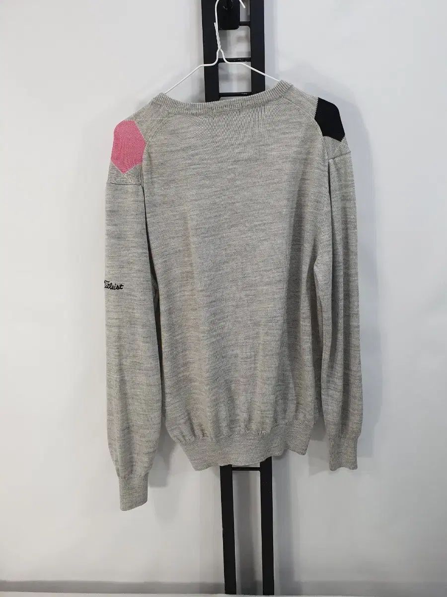 Titleist タイトリスト ニット アーガイル Vネック セーター グレー 105