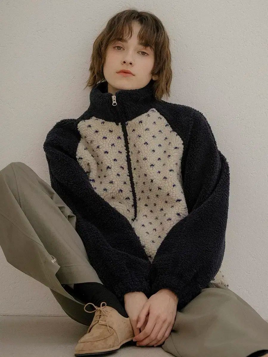 フリーバー07 フリース ハート ドット フリース ジャケット