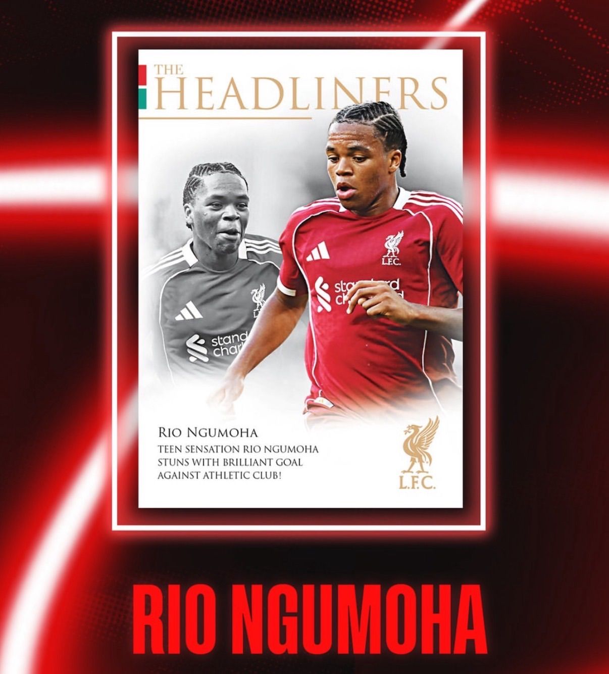 24時間 生産販売商品 パック カード3枚入り 全てシリアルナンバー入り リバプール 25 26 Futera Liverpool Headliners