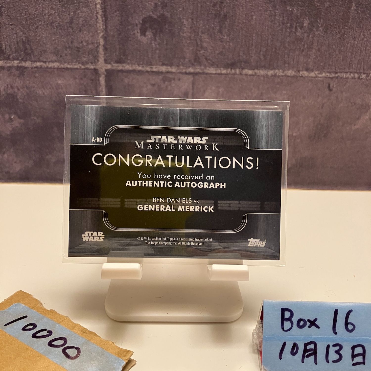 2021 Topps Ben Daniels 直筆サインカード General Merrick カード