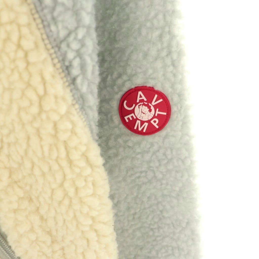  シーイー C.E HEAVY FLEECE ZIP UP フリースジャケット S グレー アイボリー ジップアップ CX GY 53 その他 トップス