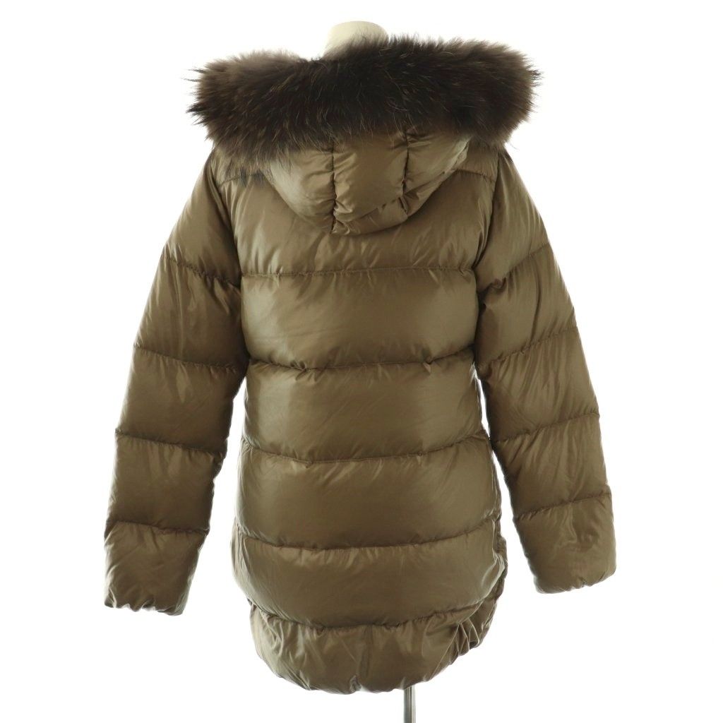 デュベティカ ダウンコート アウター ラクーンファー 40 モカブラウン CX GY 53