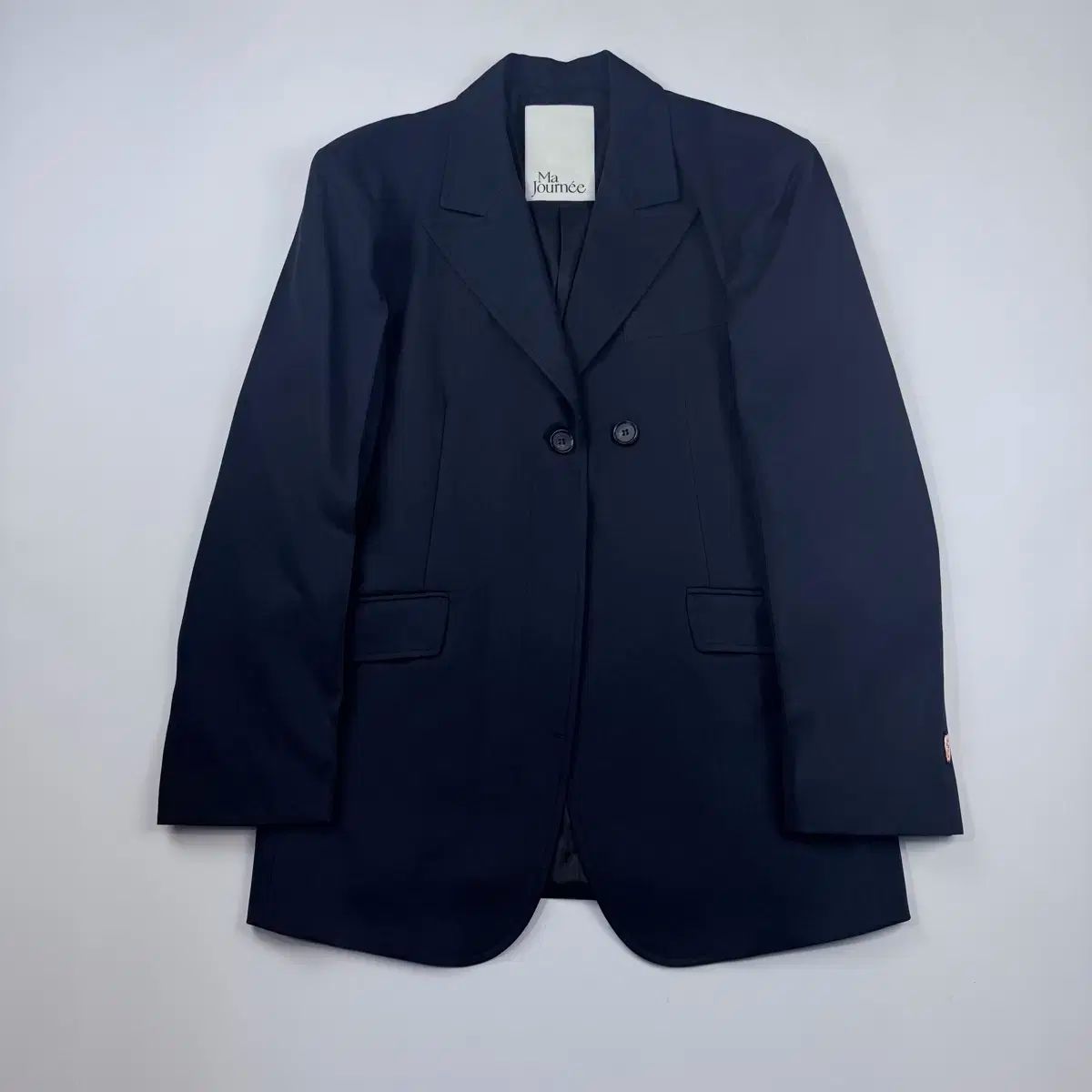 麻ジョーネ ボーイフレンドフィット ダブルボタン ジャケット