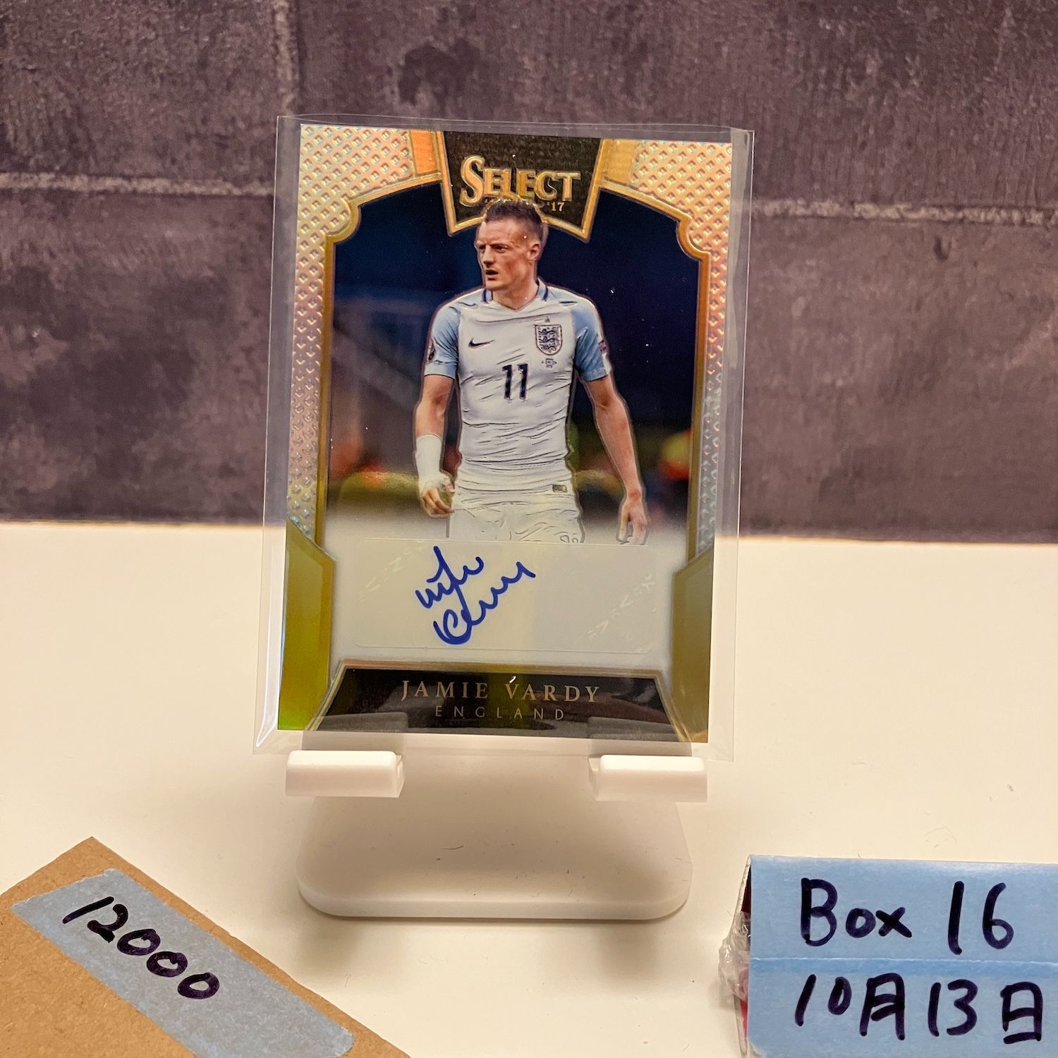 2016-17 Panini Select Jamie Vardy 65|99 直筆サインカード England Forward カード