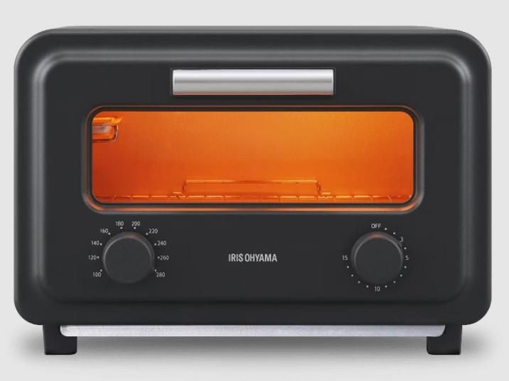 5営業日で発送 IRISOHYAMA アイリスオーヤマ スチームカーボントースター 2枚焼き ブラック