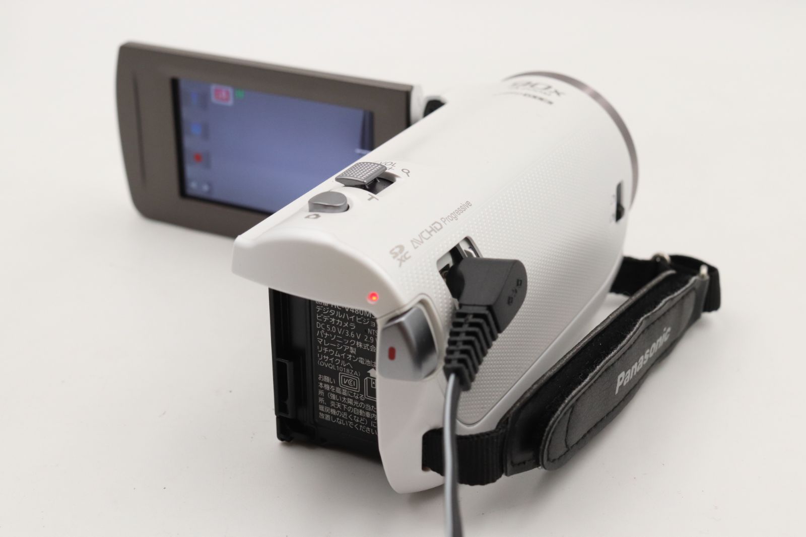上品 Panasonic パナソニック HC V 480 MS ホワイト FULL HD ビデオカメラ 15125
