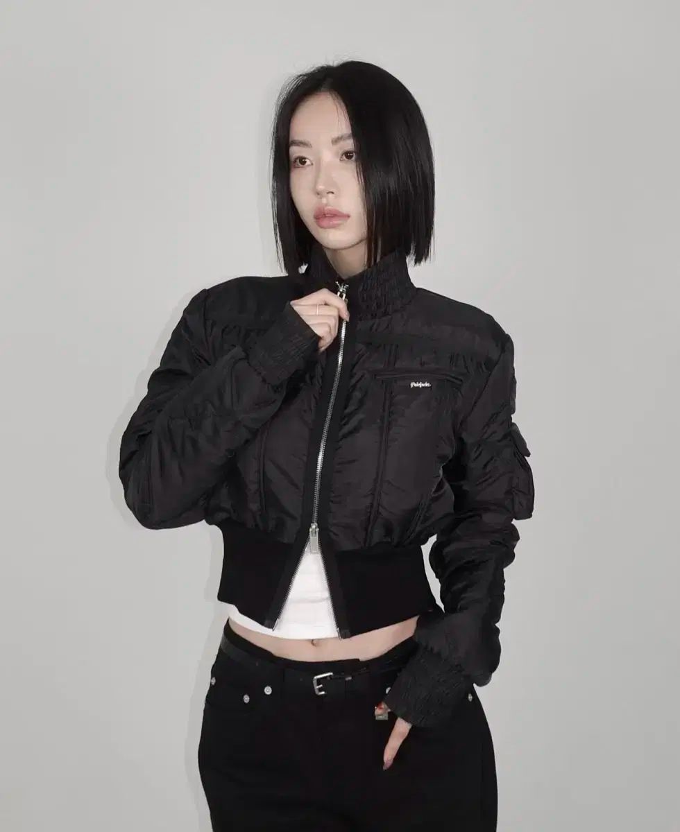 ペイルジェイド ヴィンテージ ジュリー パデッド ジャケット MA-1ジャケット ブラック