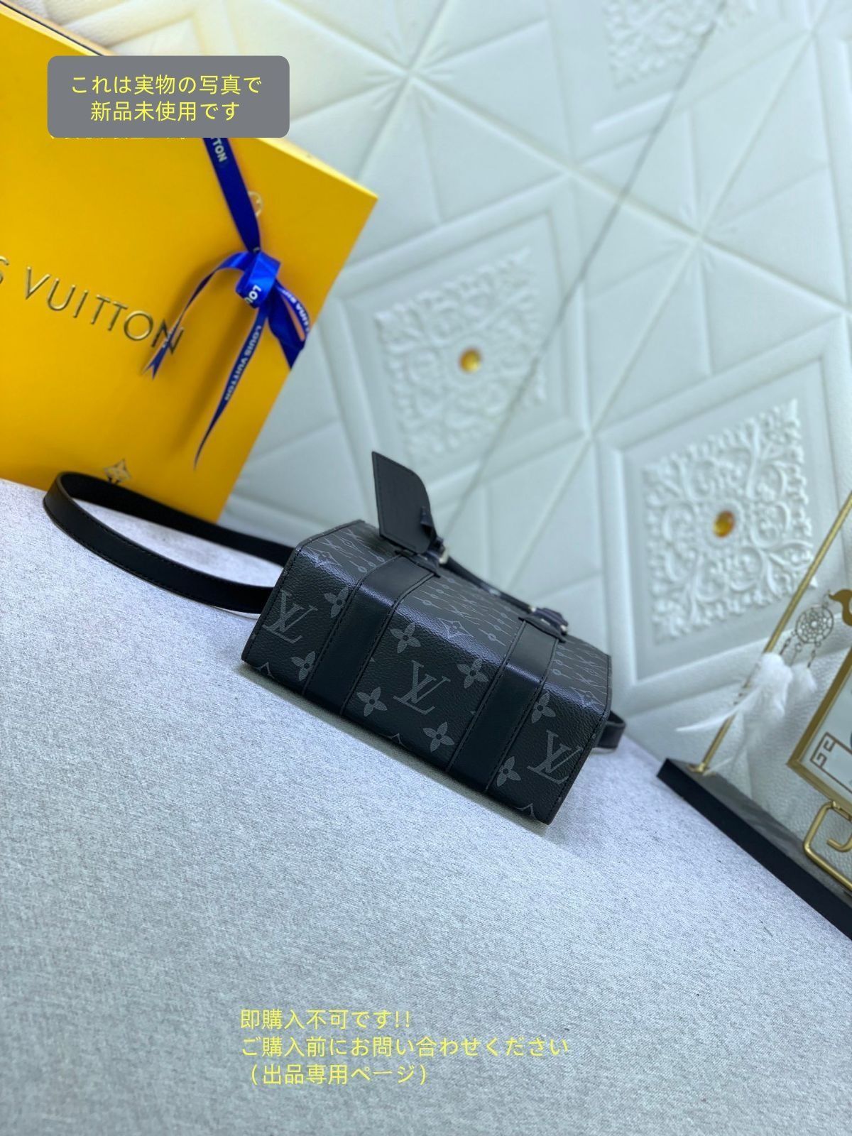 衝撃特価SALE！ 超 LOUIS VUITTON ルイヴィトン モノグラムエクリプス サックプラ MINI ブラック レディース モノグラムキャンバス ショルダーバッグ M46453