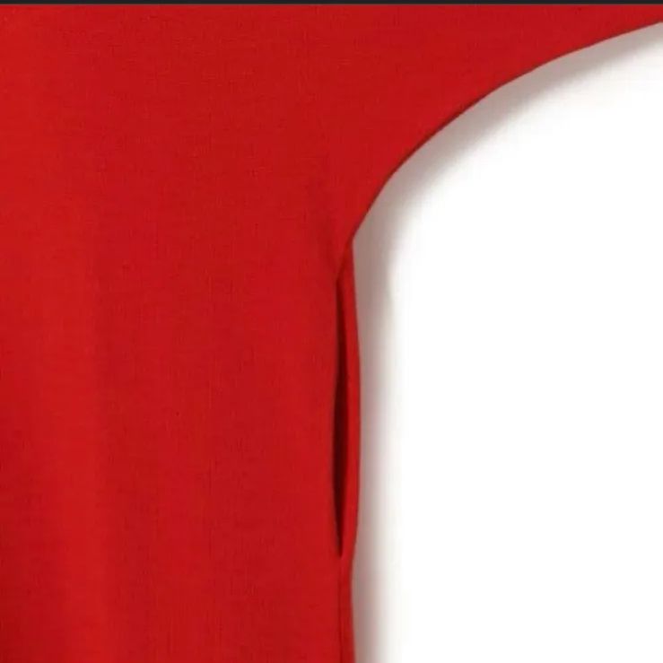 アダムエロペ タートルポンチョワンピース ロング ポケット レッド