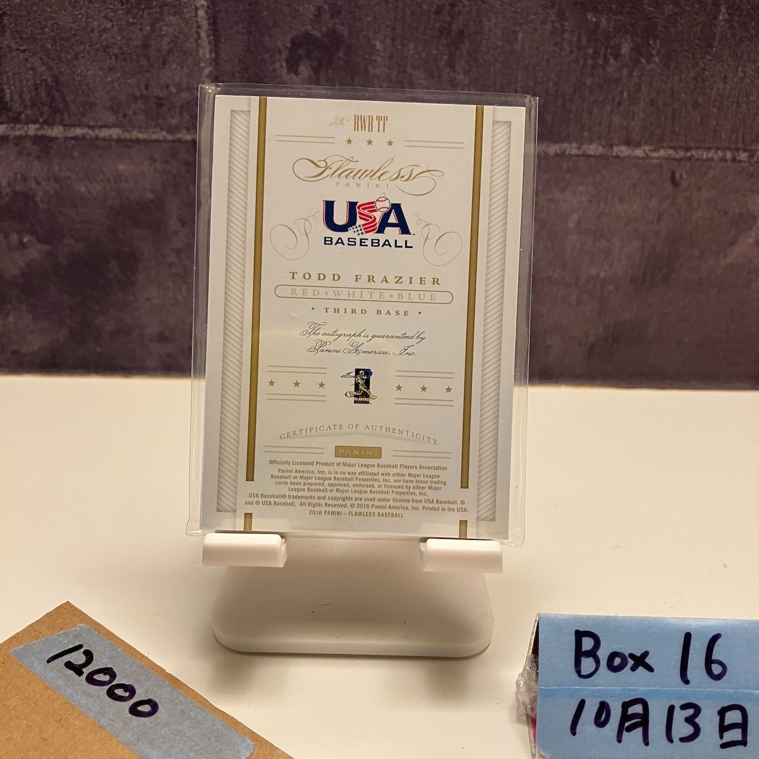 直筆サインカード USA