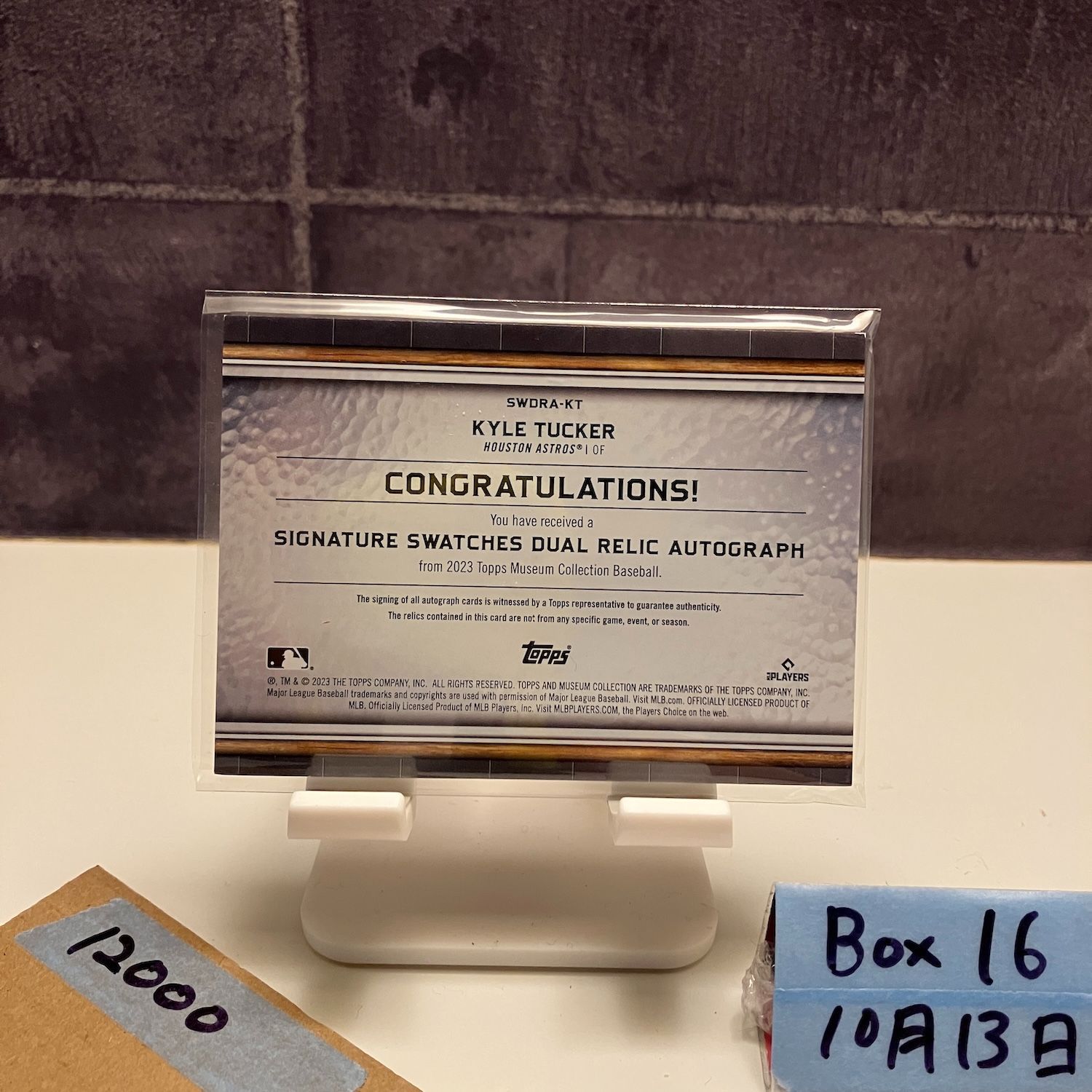 2025 Topps Museum Collection Kyle Tucker 107 235 直筆サインカード ヒューストン アストロズ Signature Swatches Dual ジャージ Relic カード