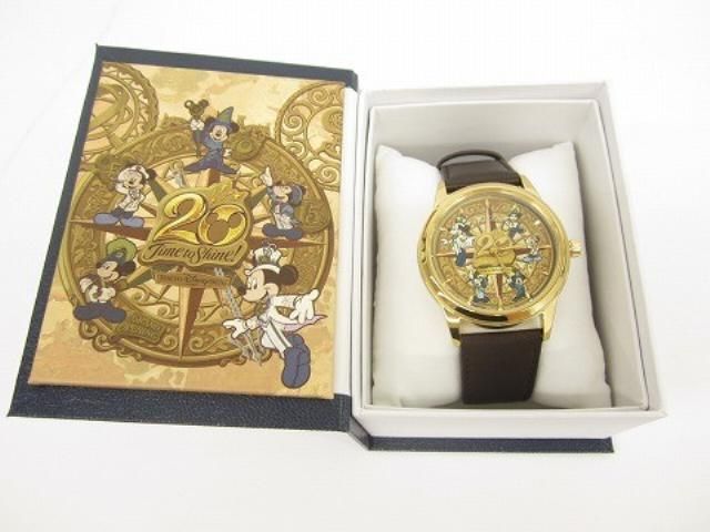 シチズン CITIZEN ファンダフルディズニー 20周年 クォーツ アナログ 500本 3針 ブラウン レディース