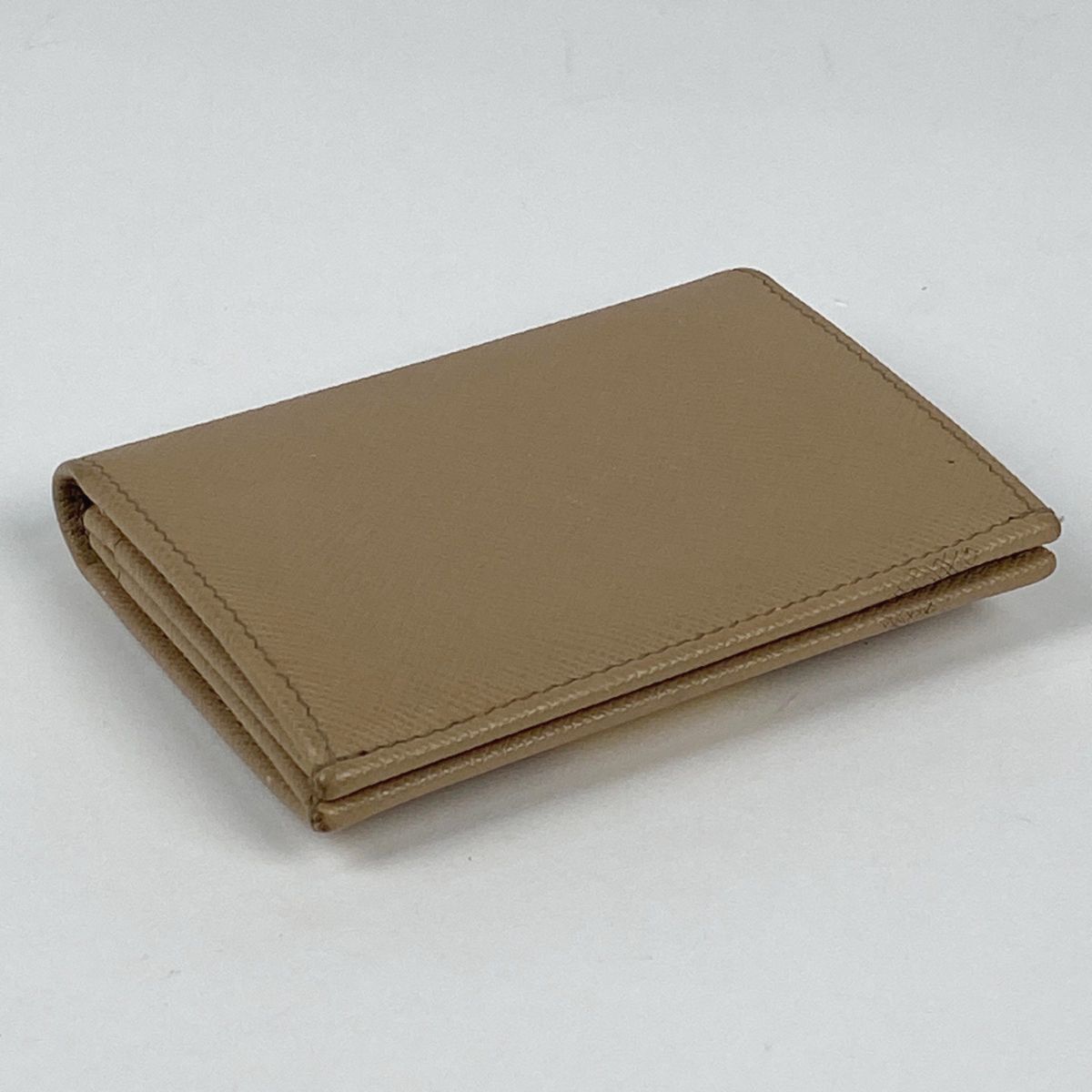 プラダ PRADA ロゴ カードケース リボン カード入れ カードケース サフィアーノレザー ベージュ レディース