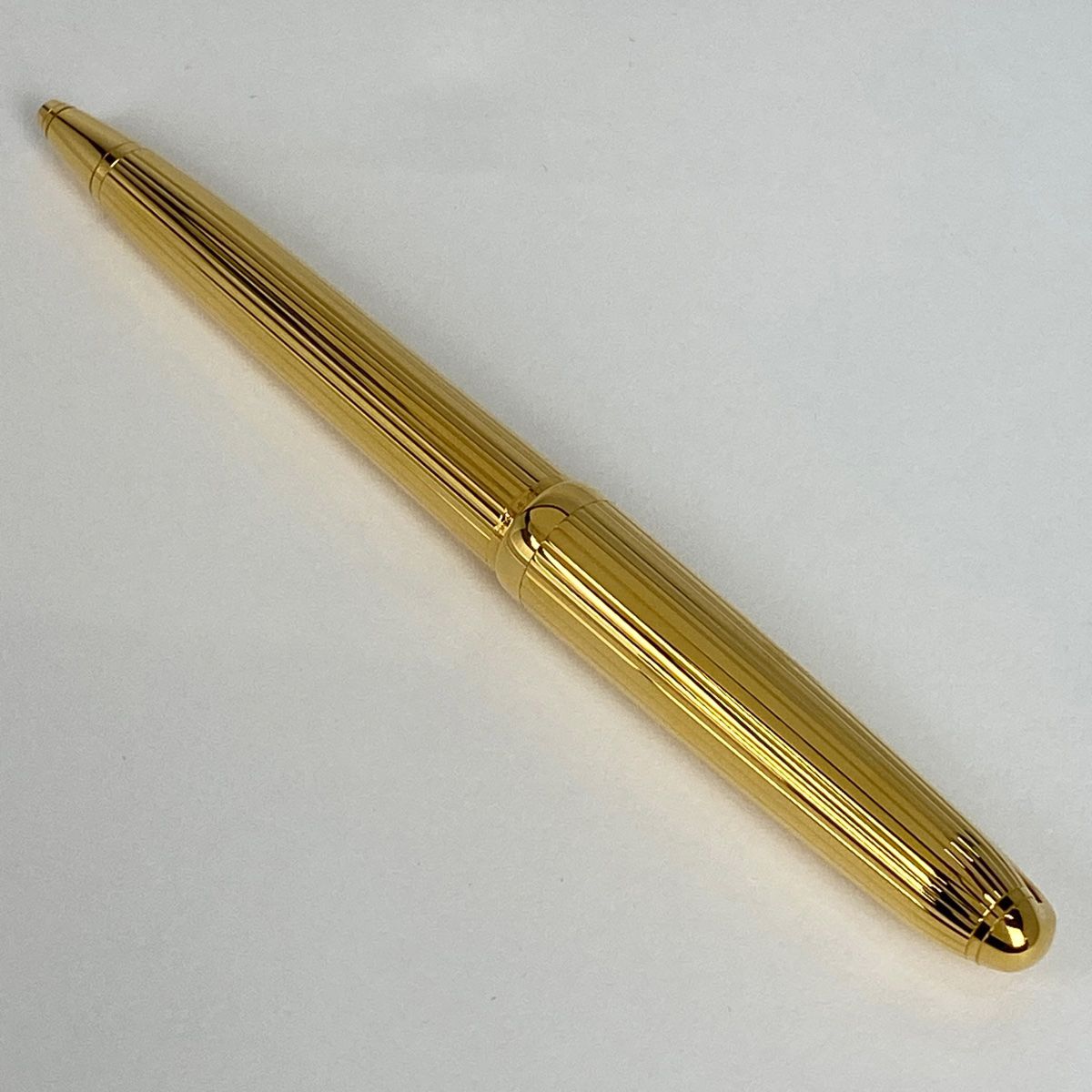 カルティエ CARTIER ロゴ ボールペン 筆記具 文房具 ゴドロン ボールペン メタル ゴールド レディース