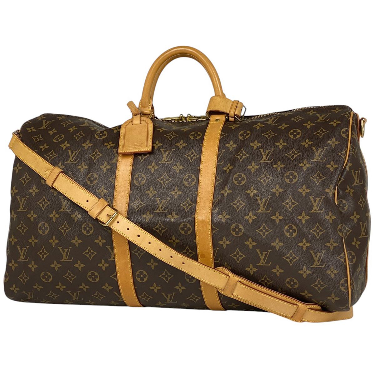 ルイ ヴィトン Louis Vuitton キーポル バンドリエール 55 旅行 出張 2WAY ショルダーバッグ ボストンバッグ モノグラム ブラウン M41414 レディース