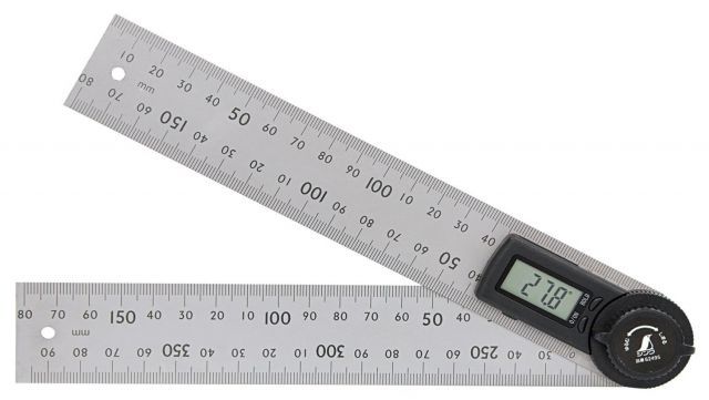 シンワ測定 Shinwa Sokutei デジタルプロトラクター ホールド機能付き 20cm 62495