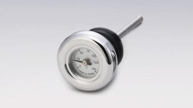 キジマ Kijima バイクパーツ ディップスティック油温計 ソフテイル ’84-’99 XL ’93-’03 クロームベゼル HD-04180 BRIGHTFACE_UK